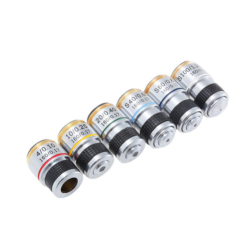 4X 10X 20X 40X 60X 100X Achromatic Objective Lens for Biological Microscope 18Pq