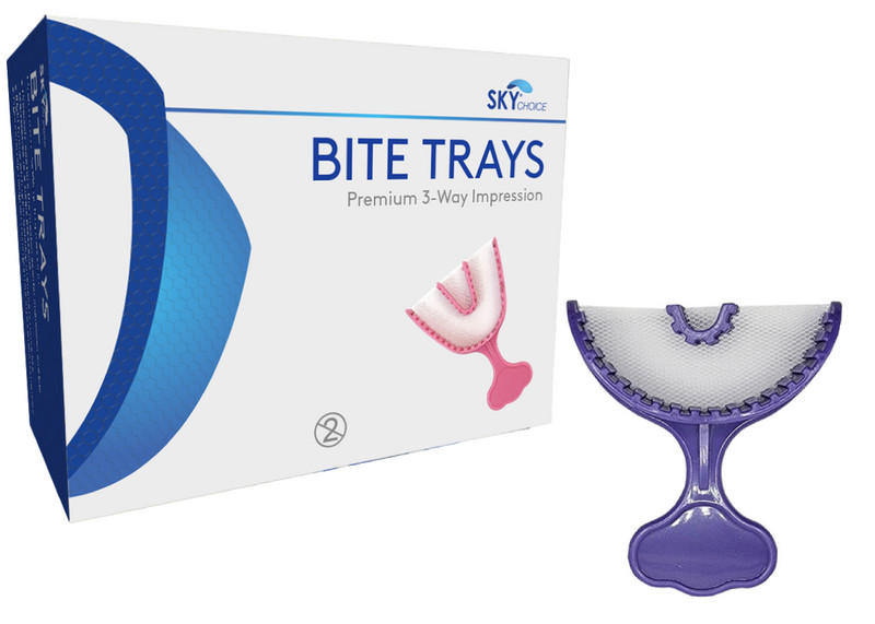 Bite Trays 3-Way Premium Impression Tray, 30/35/50/Box, 5 size and color