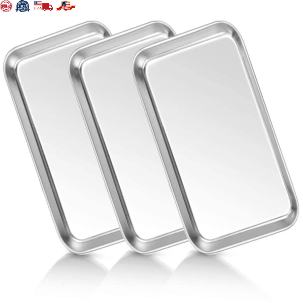 Medical Tray Stainless Steel (3 Pack) Dental Lab Instruments Surgical Metal T…