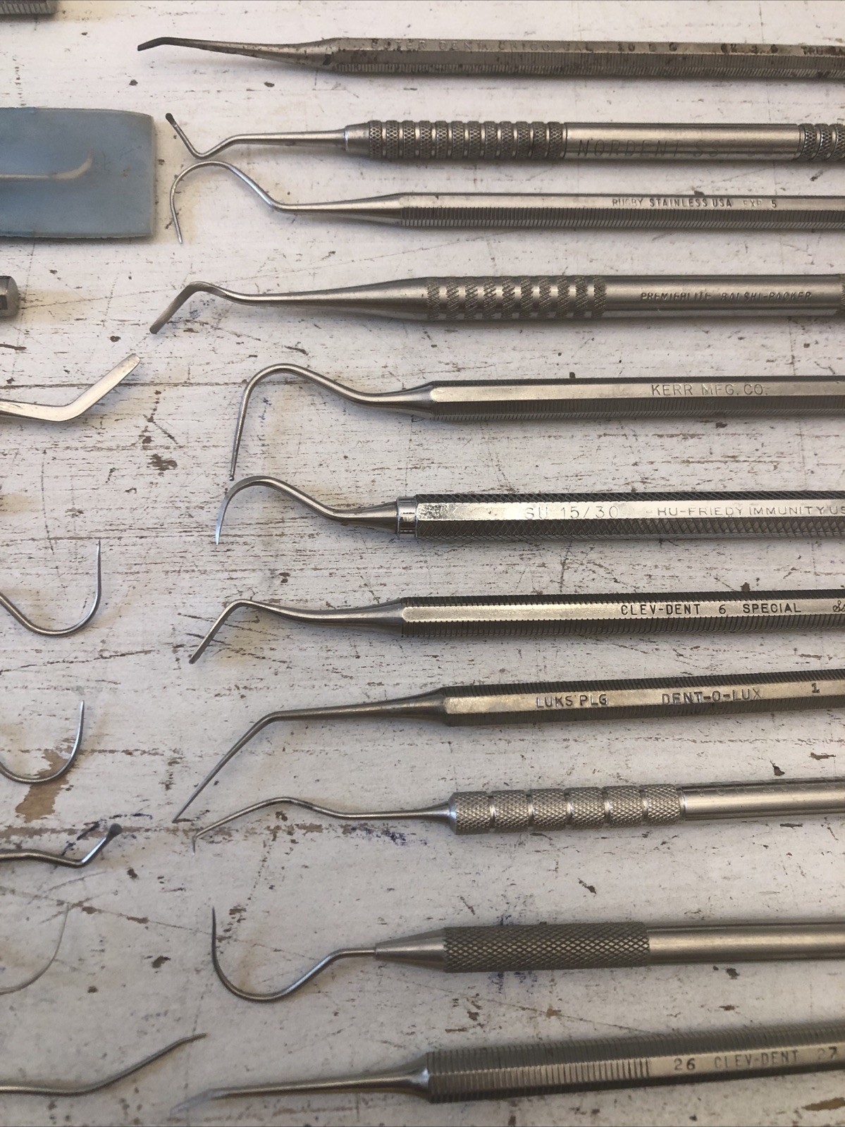 Lot of Mixed Dental Stainless Steel Tools Instruments NORDENT, SS WHITE, RUGBY