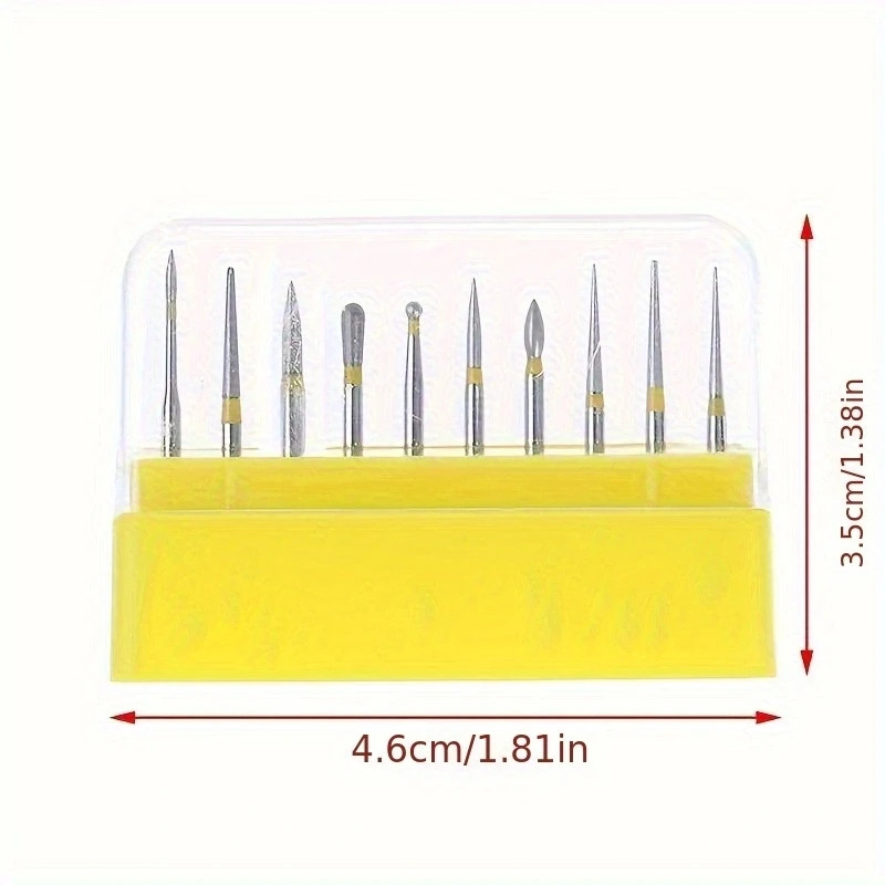10Pcs/Box FG High-Speed Handpiece Bur Set Grinding Bit Drill Bit Emery Bur Polis
