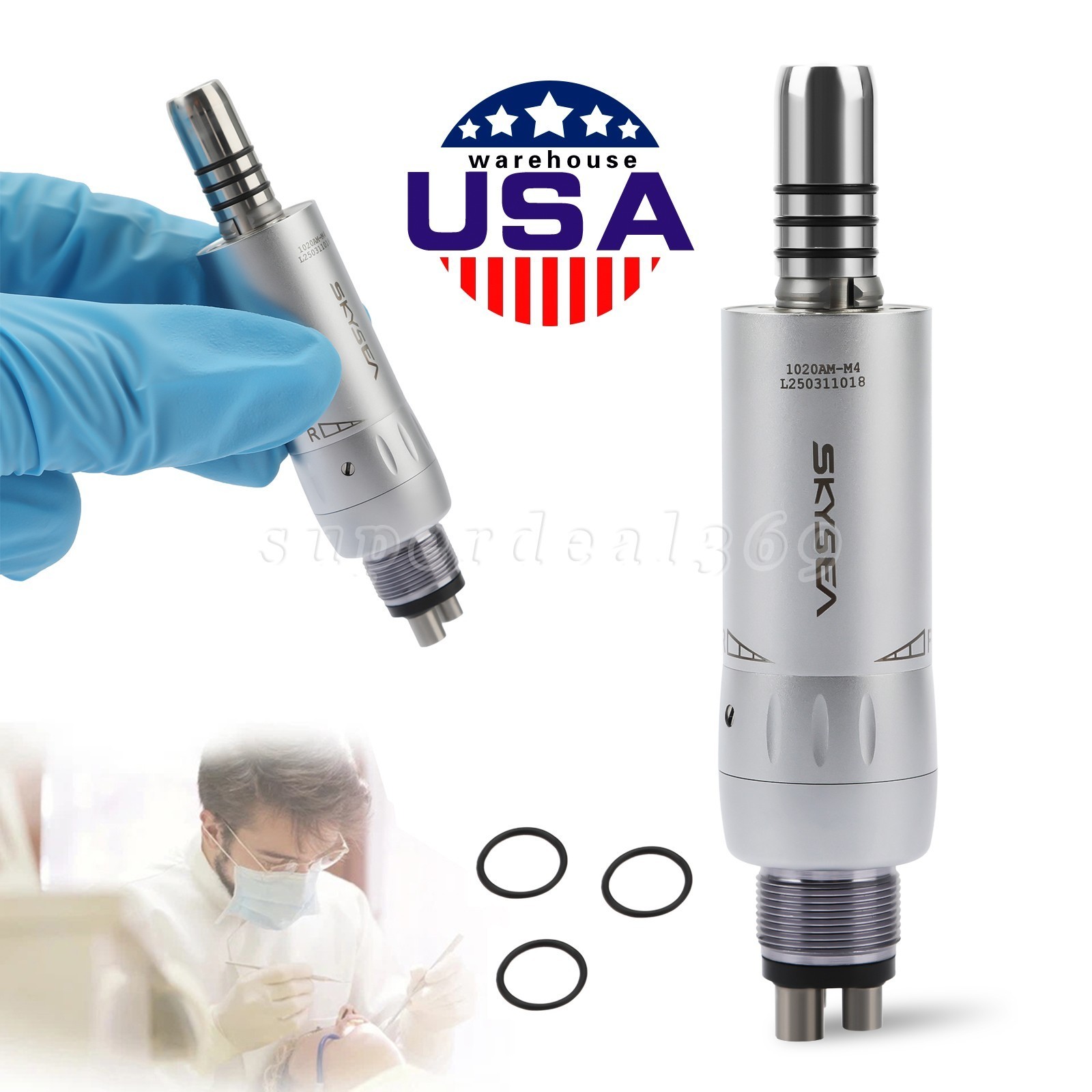 1-10 PCS SKYSEA Dental Inner Water E-Type Air Motor 4 Hole Handpiece Low Speed