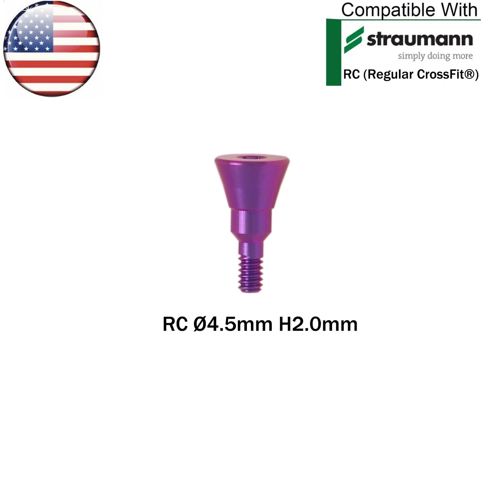 US RC Dental Healing Abutment Healing Closure Caps Fit Straumann ITI Bone Level