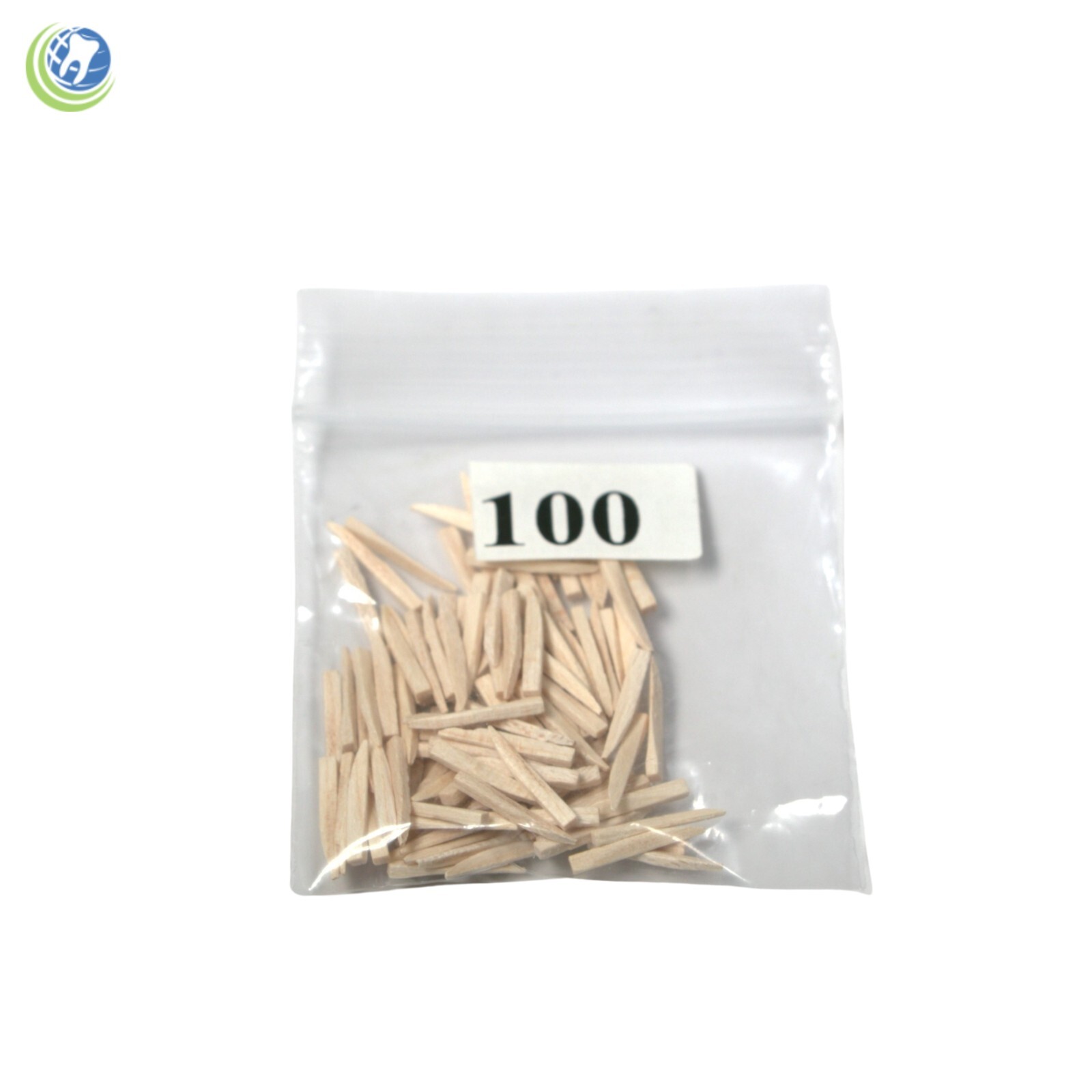 NEW DENTAL DISPOSABLE CURVED CONTOURED WOOD WEDGES NATURAL 100 PK SMALL SIZE