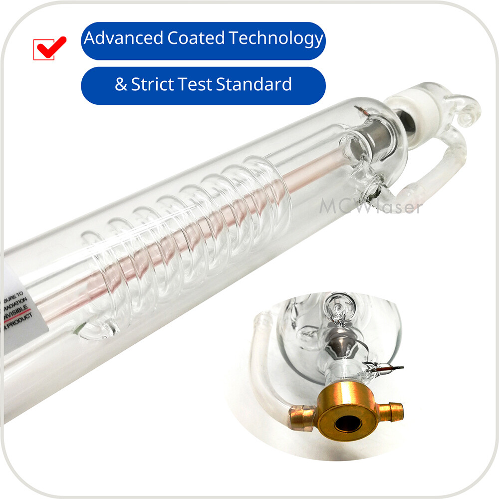 MCWlaser 50W CO2 Laser Tube For Laser Engraver Machine Cutting 850mm Laser Tube