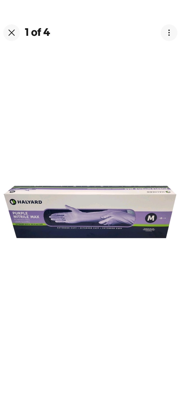 Halyard Max 44993 Nitrile Medical Exam Gloves Medium Box of 50 Gloves
