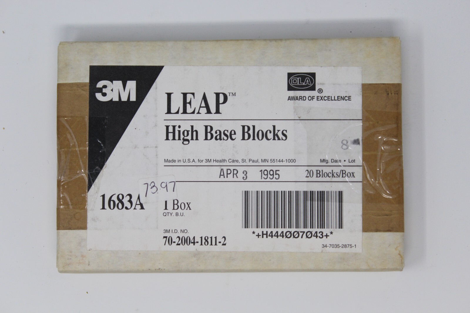 SA Lens Leap Surfacing Edging Blocks 3M Leap II Pads High Base Box 20 Pieces