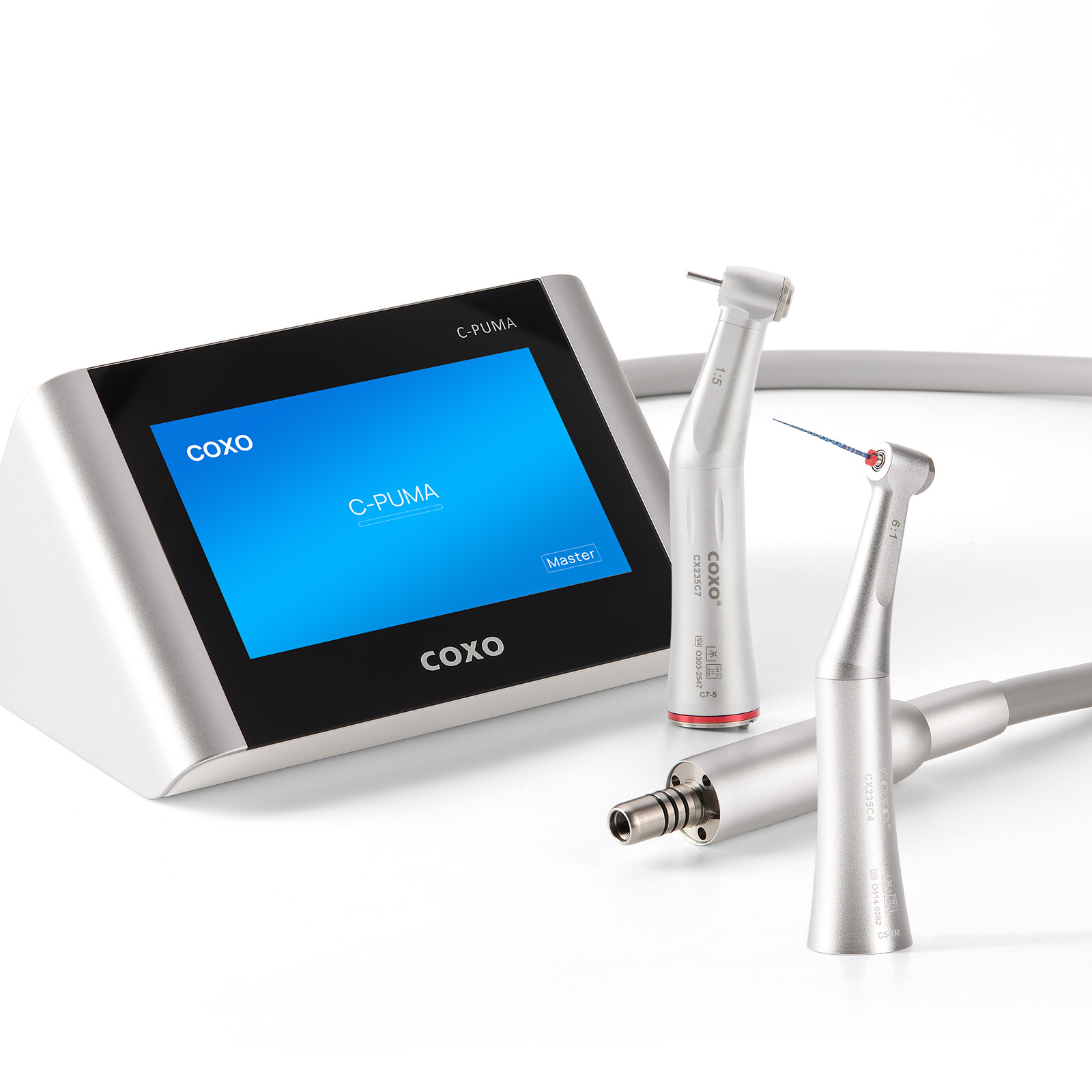 COXO Dental C PUMA Master Electric Endo Motor W/2 Handpiece 6:1 1:5 Contra Angle