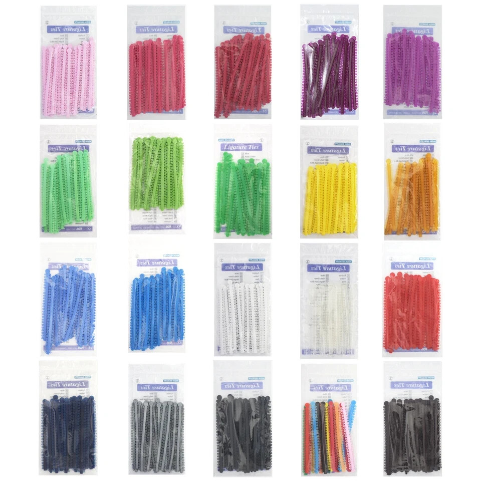 1000 Pcs Dental Orthodontic Ligature Ties Braces Elastics Rubber Bands O-rings