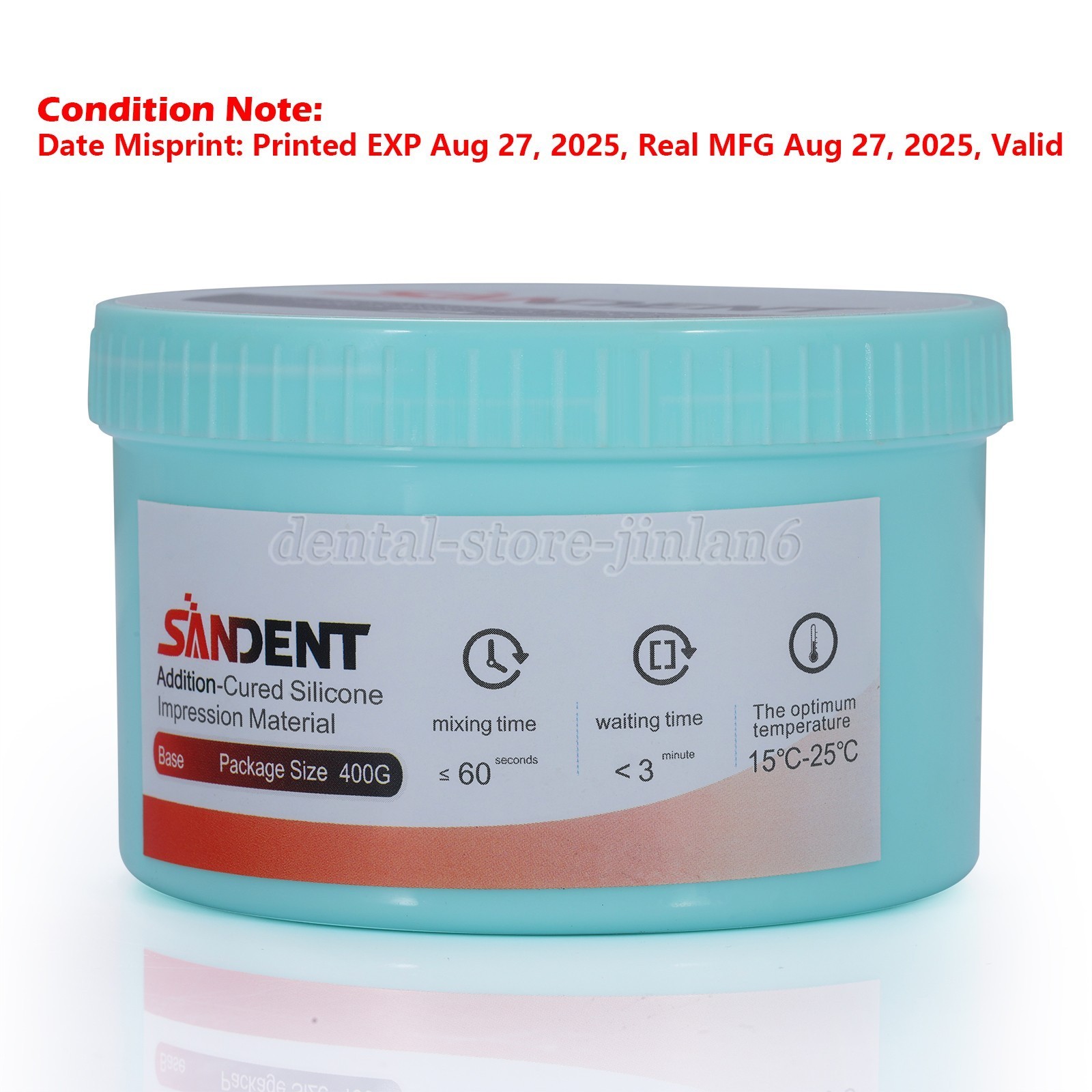 Dental Putty PVS VPS Impression Material Base Normal Set 2 x 400g