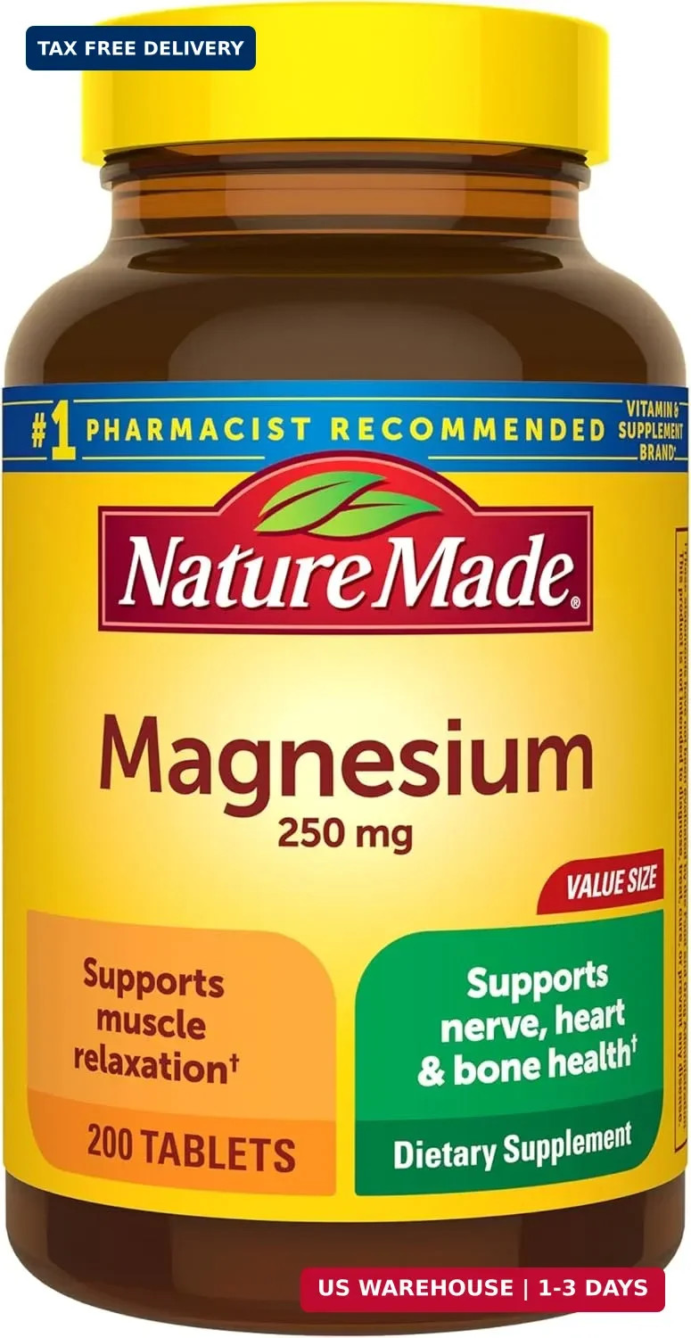 Nature Made Magnesium Oxide 250 mg, Magnesium Supplements for Men and Women