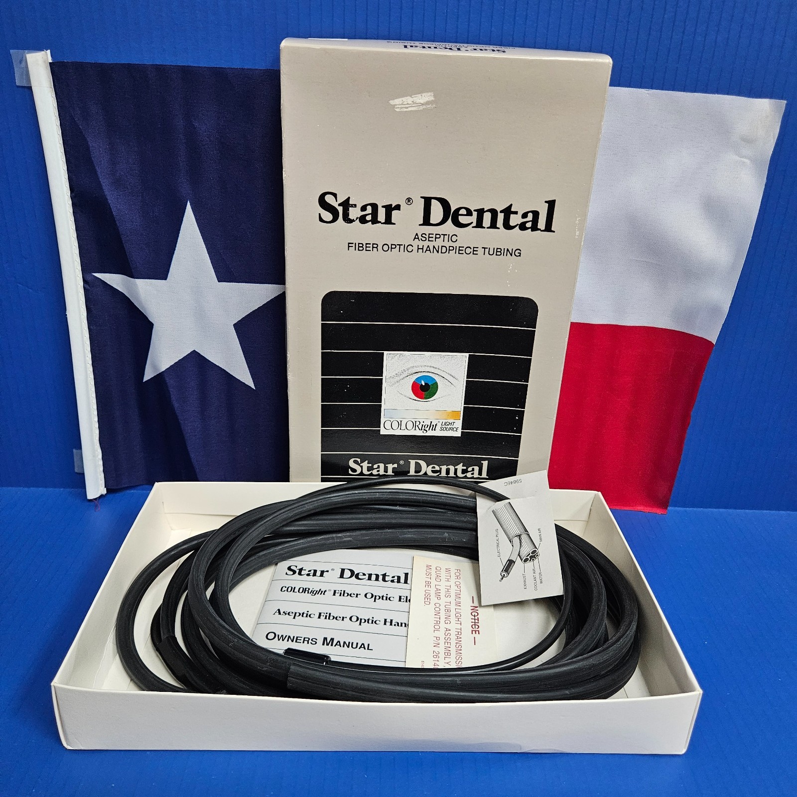 DentalEZ Coloright Aseptic Fiber Optic Handpiece Tubing with 4 hole
