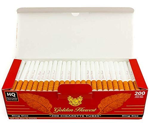 Golden Harvest Cigarette Filter Tubes – Red – King Size5 Boxes/1000 Tubes
