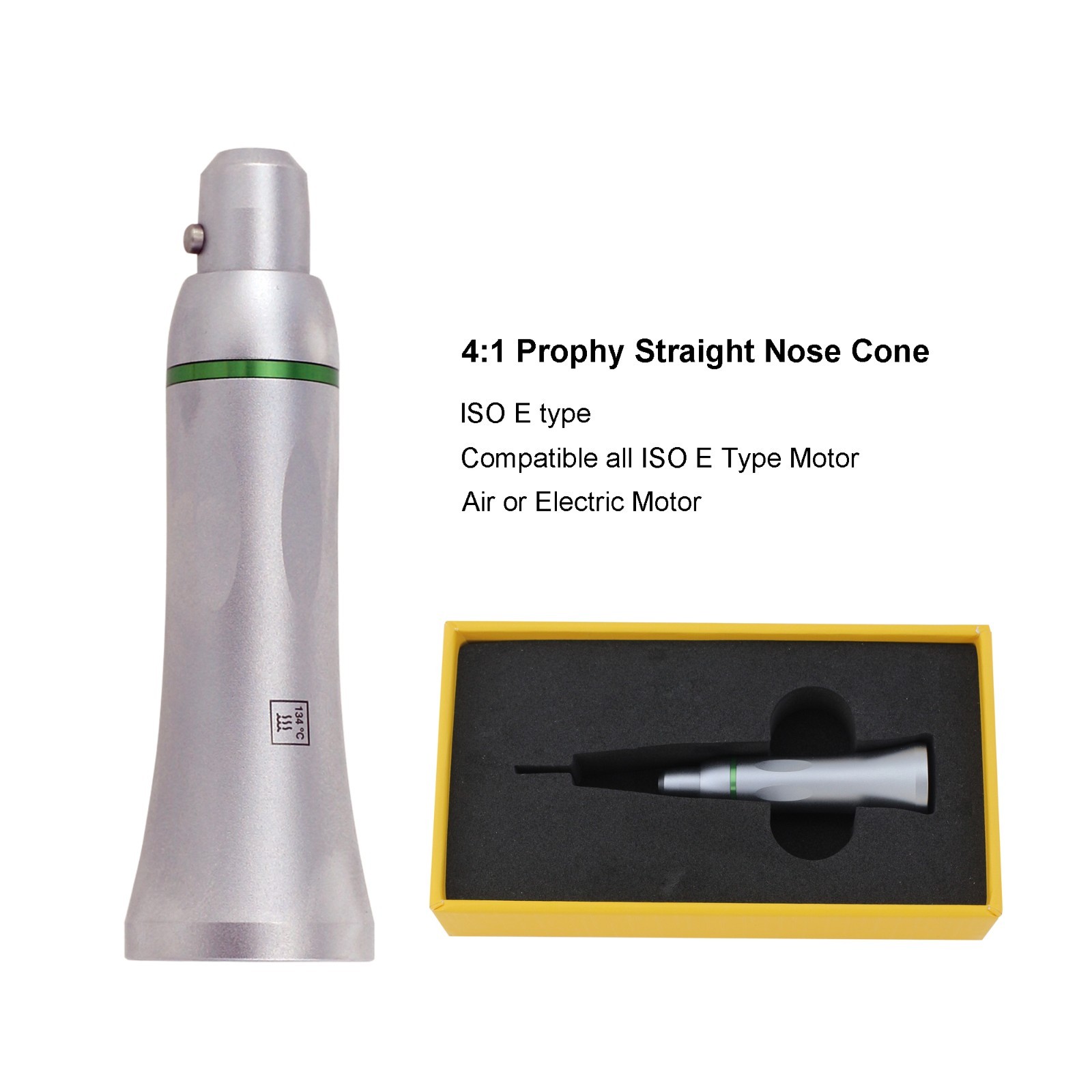 Dental 4:1 Low Speed Handpiece Prophy Straight Nose Cone E type for NSK KaVo