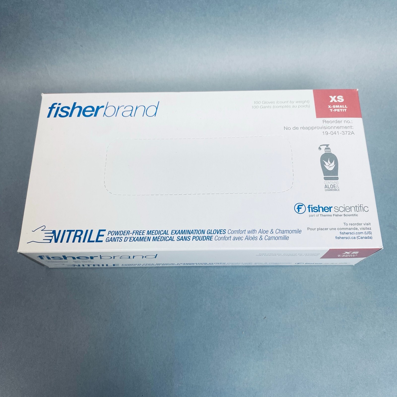 Fisherbrand Nitrile Gloves XS Powder Free with Aloe 10 Boxes of 100 Gloves Each