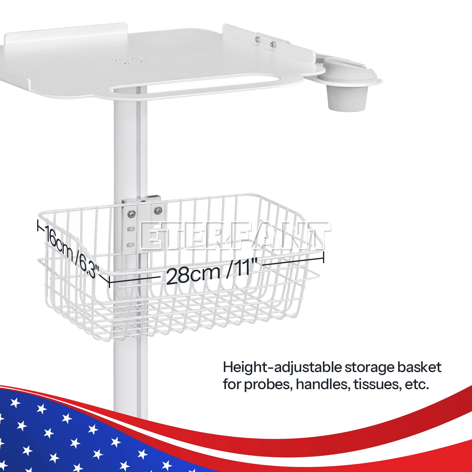 Dental Medical Mobile Folding Chair Air Turbine Set Blue/Rolling Trolley Cart