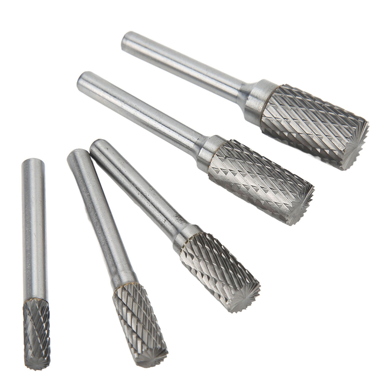 5PC Double Cut Carbide Burrs Set For Metalwork Wood Carving Grinding MLPL