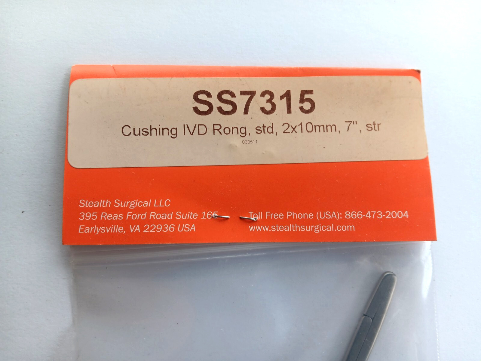 Stealth SS7315 Cushing IVD Rong, std 2x10mm 7″ str