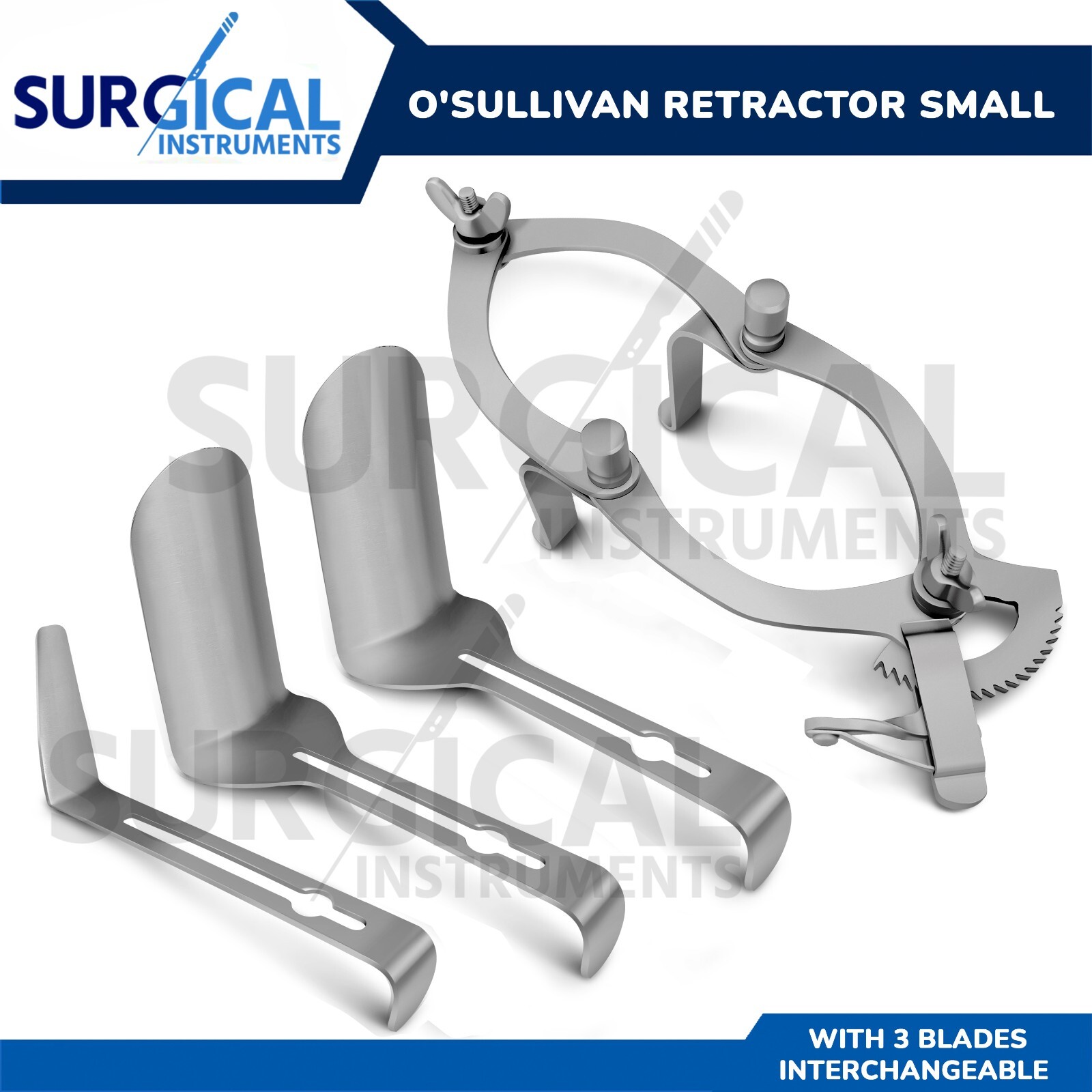 O’sullivan-O’connor Vaginal Retractor with 3 Interchangeable Blades Small Size