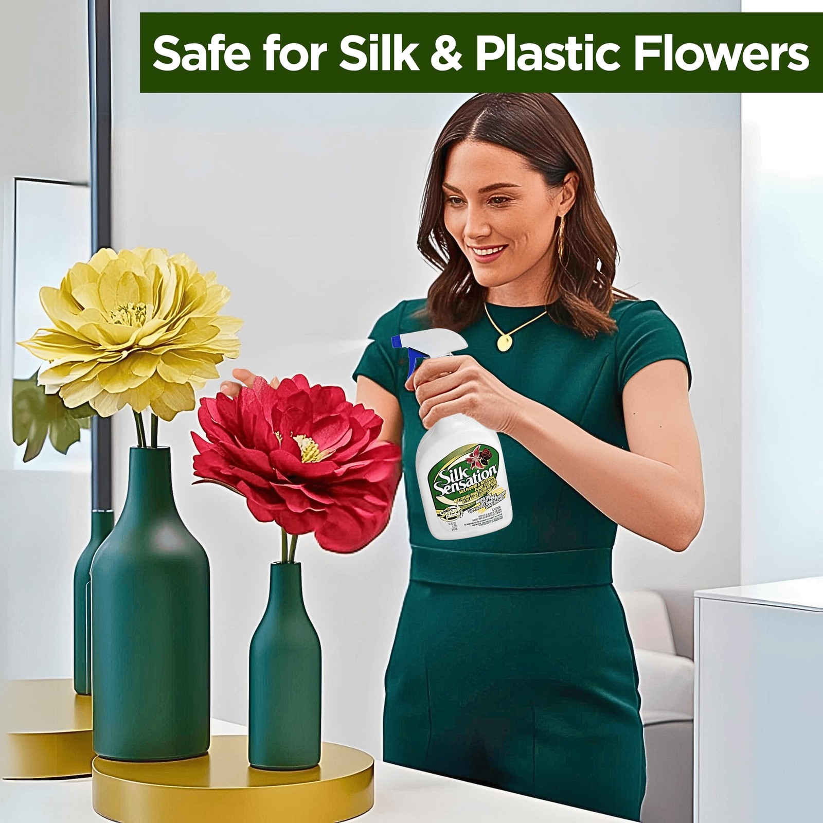 Goodscious Sparkle Plenty Silk Sensation Artificial Flower Plant Leaf Cleaner