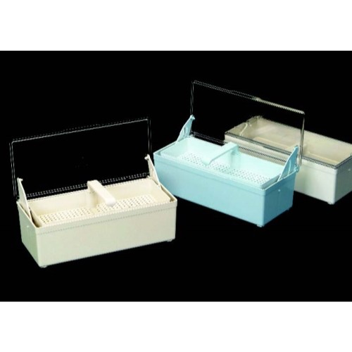 WHITE GERMICIDE TRAY FOR THE COLD STERILIZATION OF DENTAL TATTOO MEDICAL TOOLS