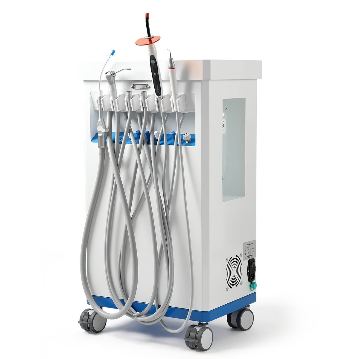 FDA Portable Dental Delivery Unit System Compressor Scaler Curing High Suction
