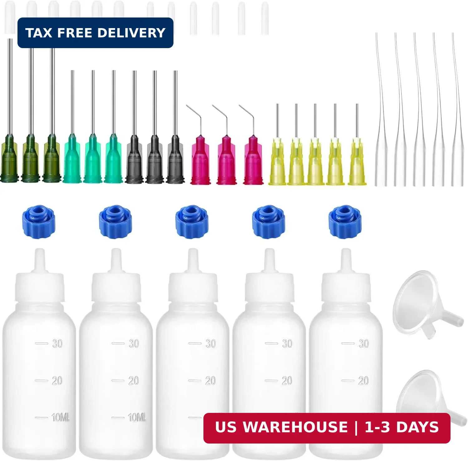 Ehoycq 30ml Glue Precision Tip Applicator Bottle,Needle Tip Squeeze Bottle with
