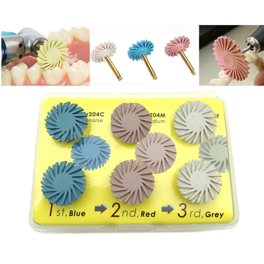 Dental Diamond Burs Cups Composite Polishing Kit Ceramics RA HP FG Shank Type
