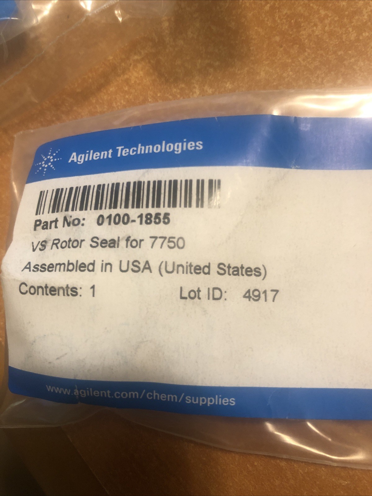 Brand NEW!! Agilent 0100-1855 Rotor seal, Vespel, for p/n 0101-0920 valve