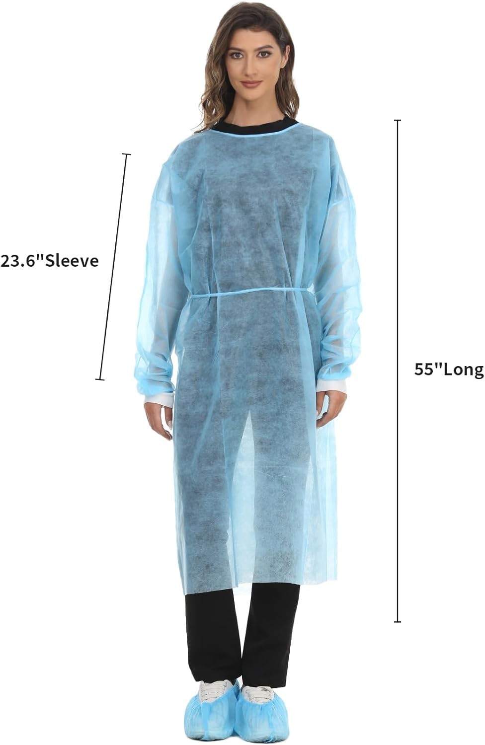 Versatile Disposable Gowns for Safety – Long Sleeve, 100% Polypropylene, 15 Pack
