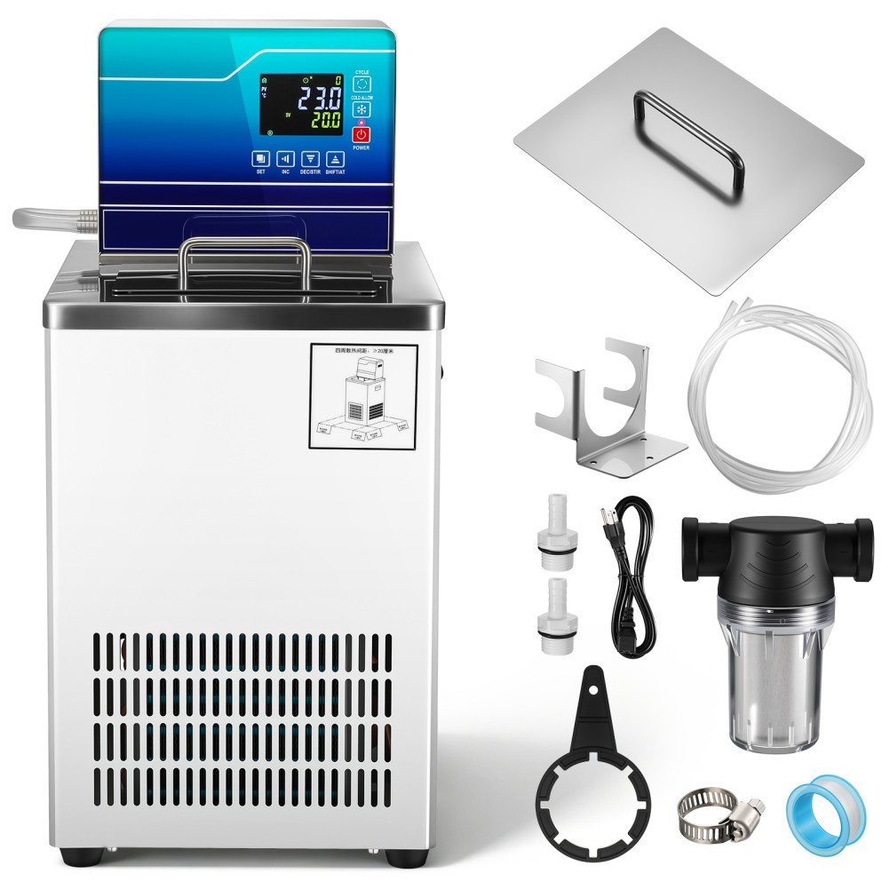 Lab Chiller Circulator 6L -20℃ 100℃ 110V Recirculating Cooling Water Bath Pump
