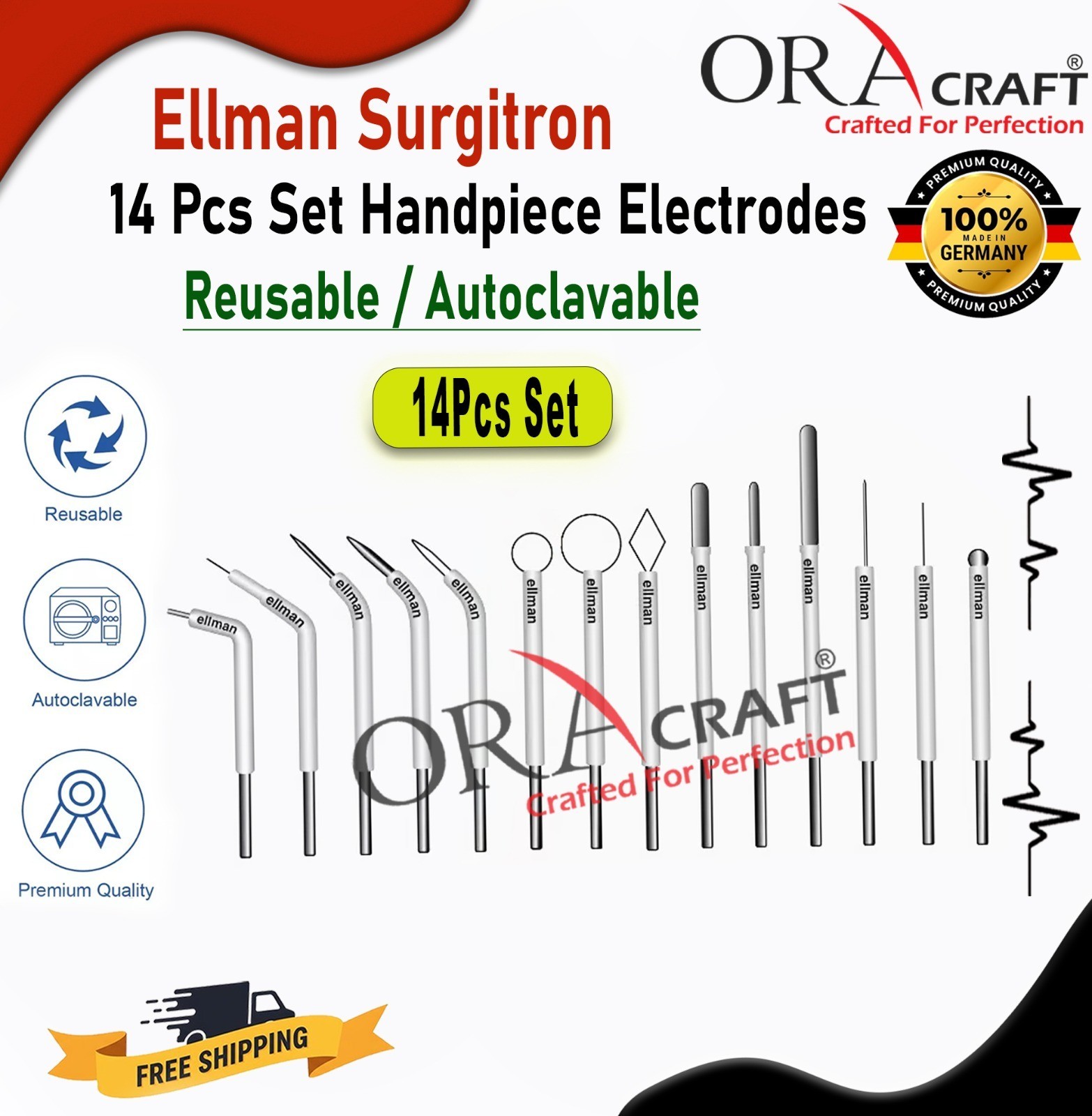 Ellman Surgitron Electrodes Skin/Oral Cautery Electrodes CE Certified New