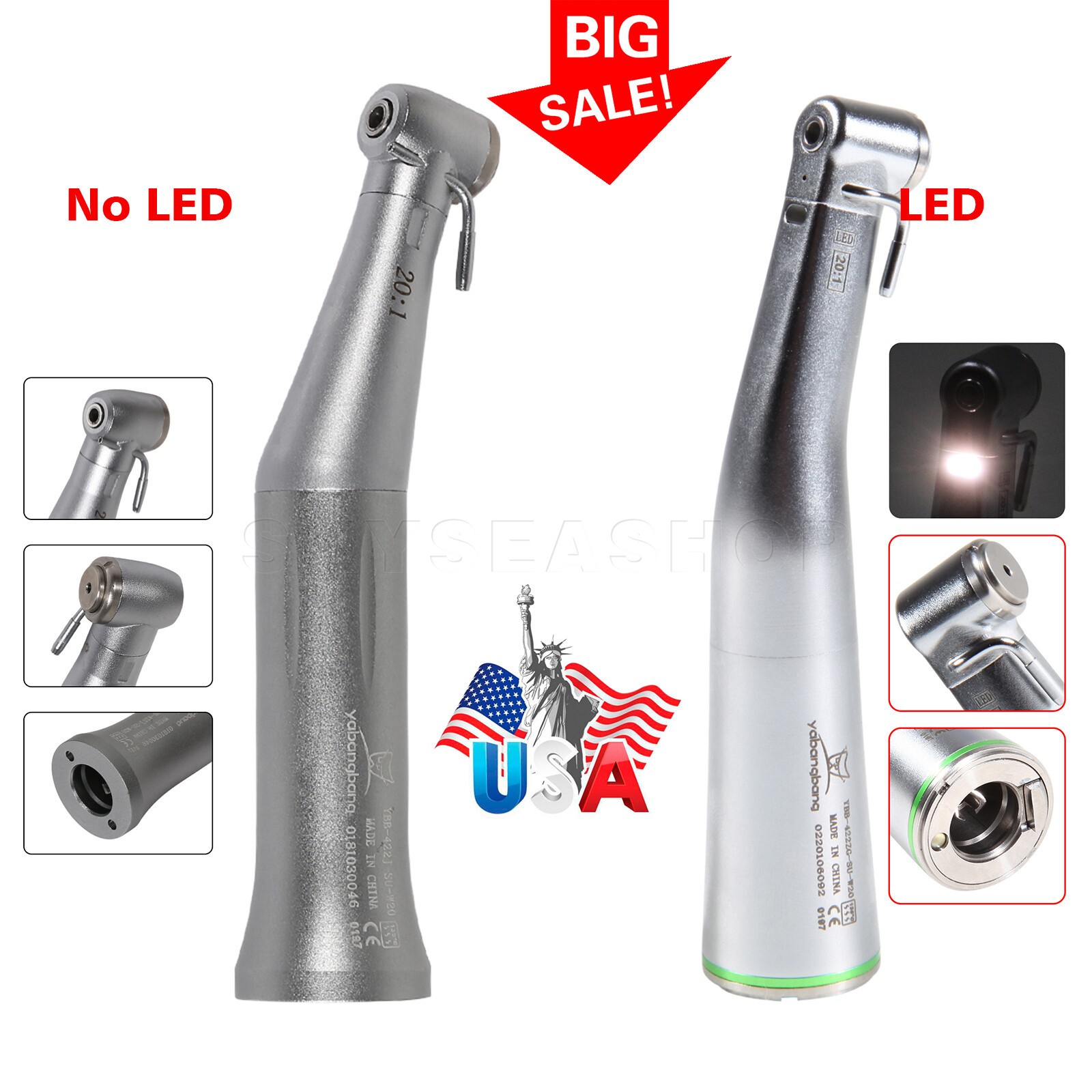 NSK S-Max SG20 Dental Handpiece Surgical Implant Reduction LED/Non LED 20:1