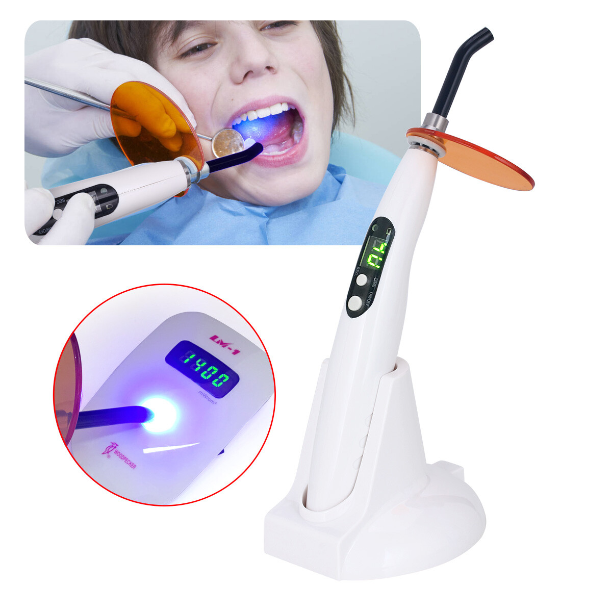 Dental LED Wireless Curing light 2000MW w/ white light Meter LED /AZ688-Z