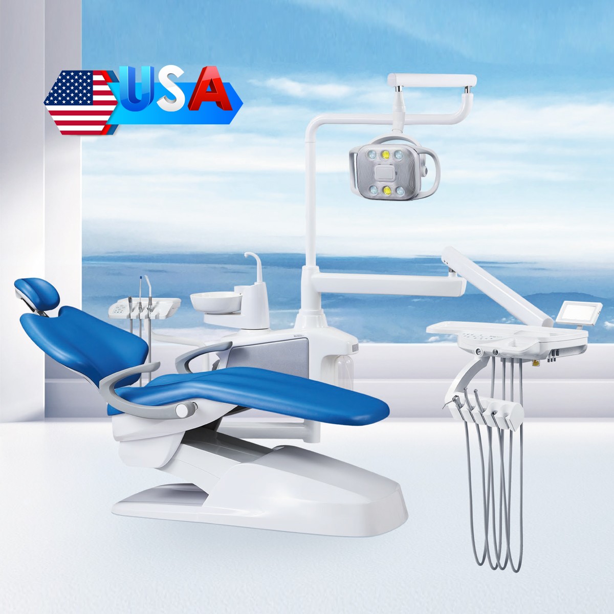 FDA Dental Unit Chair Computer Controlled DC Motor Functional Foot Pedal