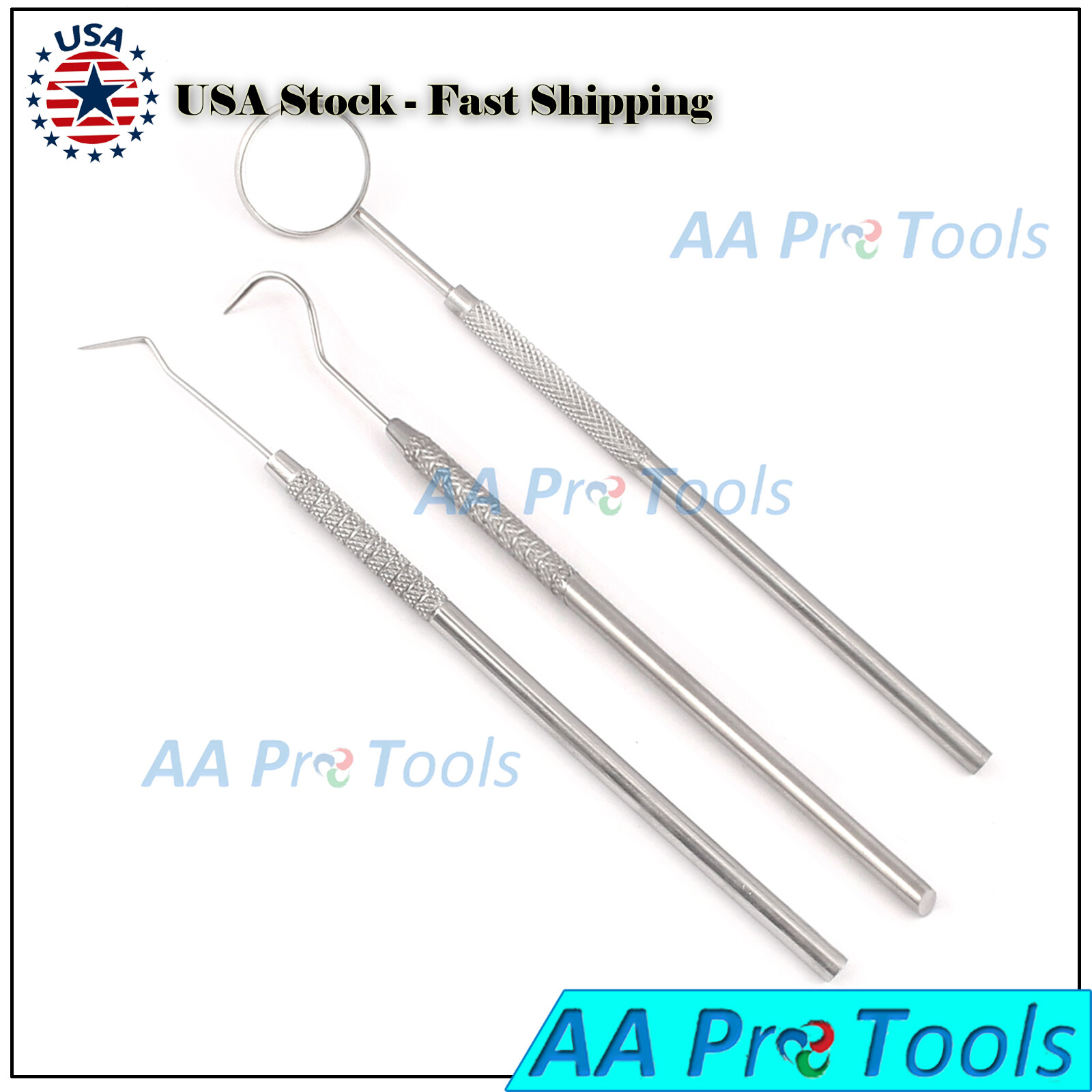 BASIC EXAMINATION DENTAL KIT SET OF 3, HYGIENE EXAMINATION CLEANING KIT PR-442