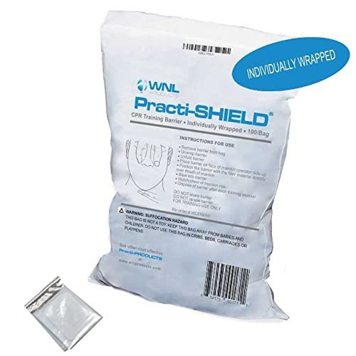 CPR Training Face Shields – Single Use, Individually Wrapped