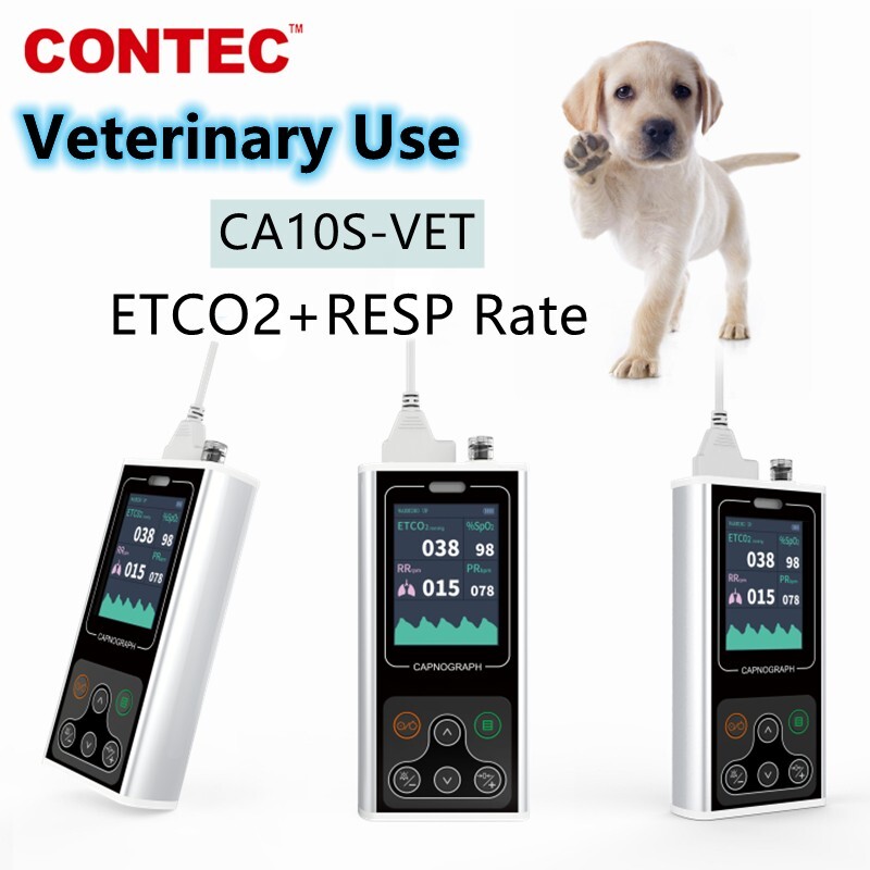 CA10S-VET Veterinary Handheld Sidestream CO2 Capnograph Patient Monitor ETCO2