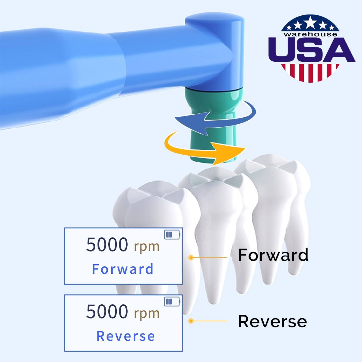 Dental Hygiene Prophy Handpiece 360° Swivel/Air Motor 4H/Air Flow Teeth Polisher