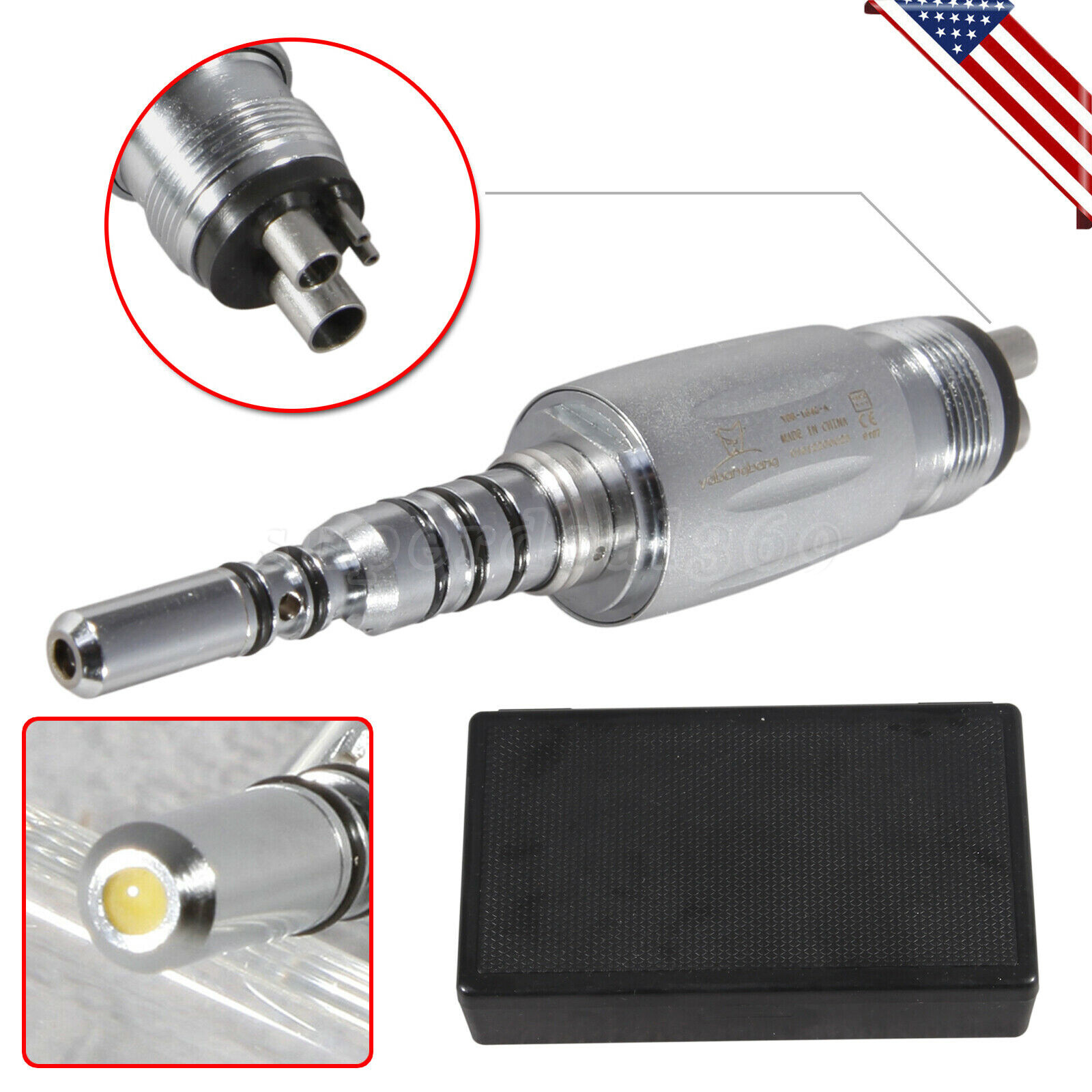 Dental Fiber Optic High Speed Handpiece / LED Quick Coupling 4/6Hole Swivel CE