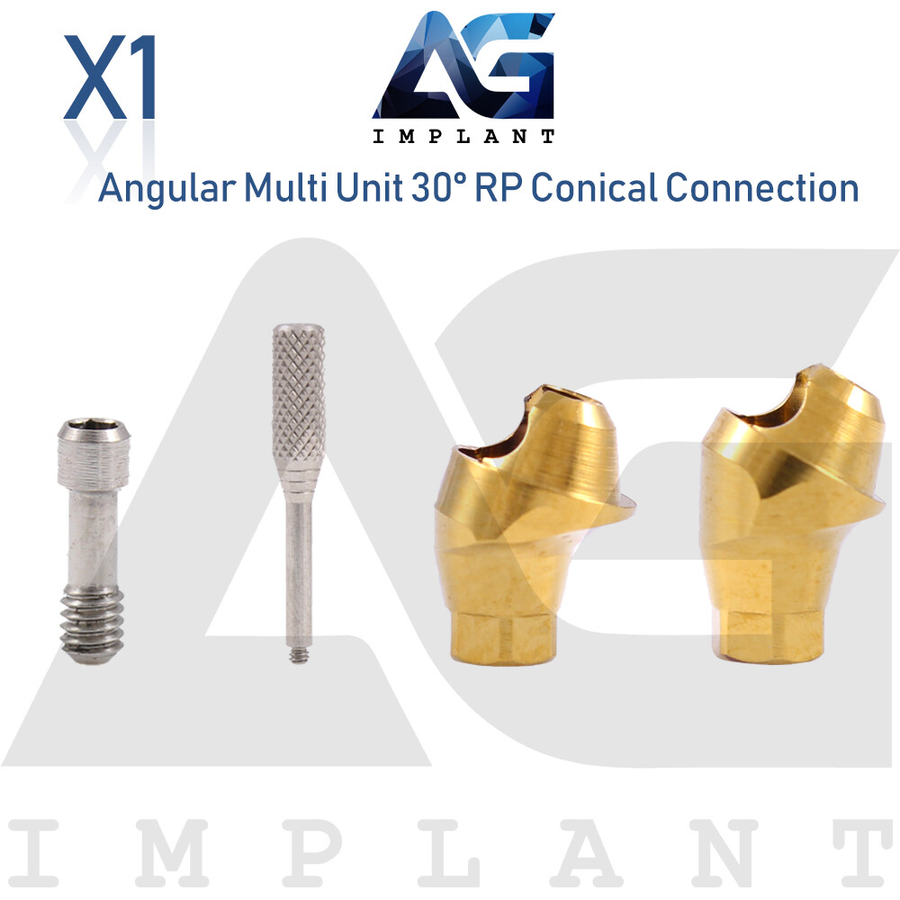 Angular Multi Unit Prosthetic System 30° Conical Connection RP With Screw 1.6mm