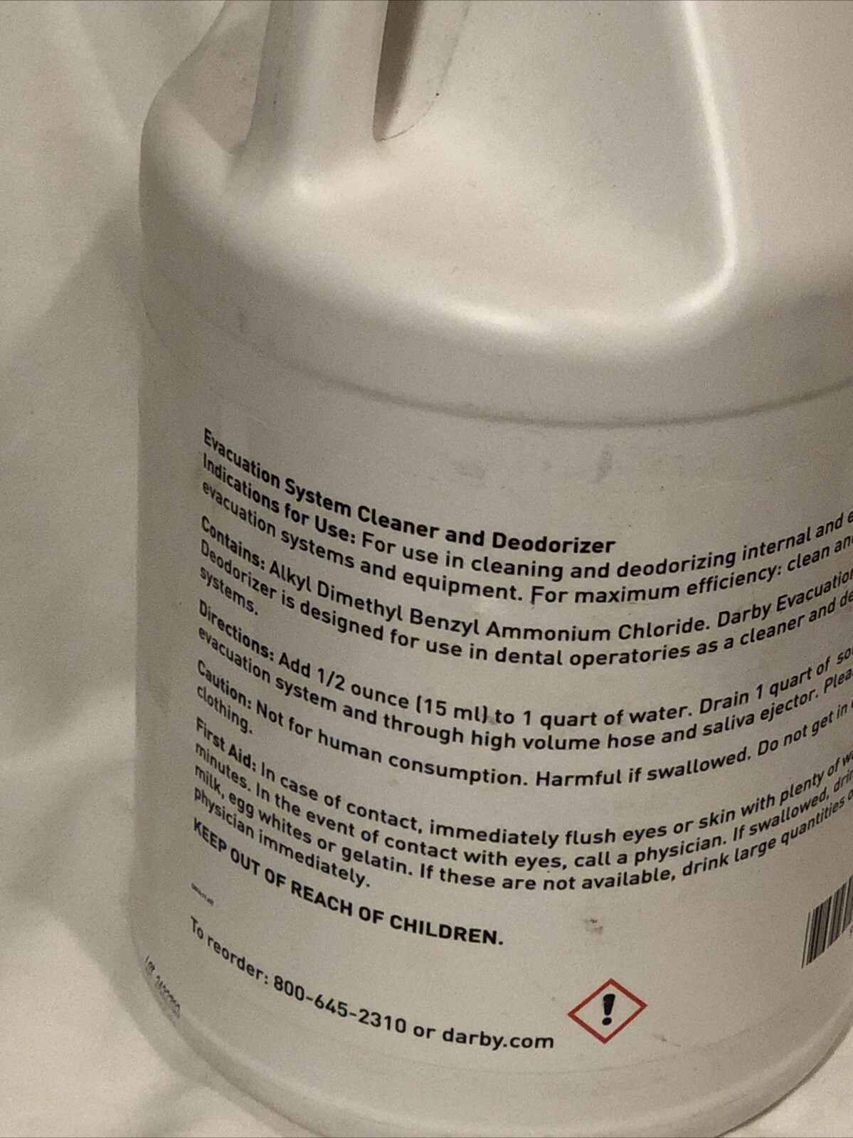 New 1 Gallon – Darby Evacuation System Cleaner and Deodorizer- 9512055