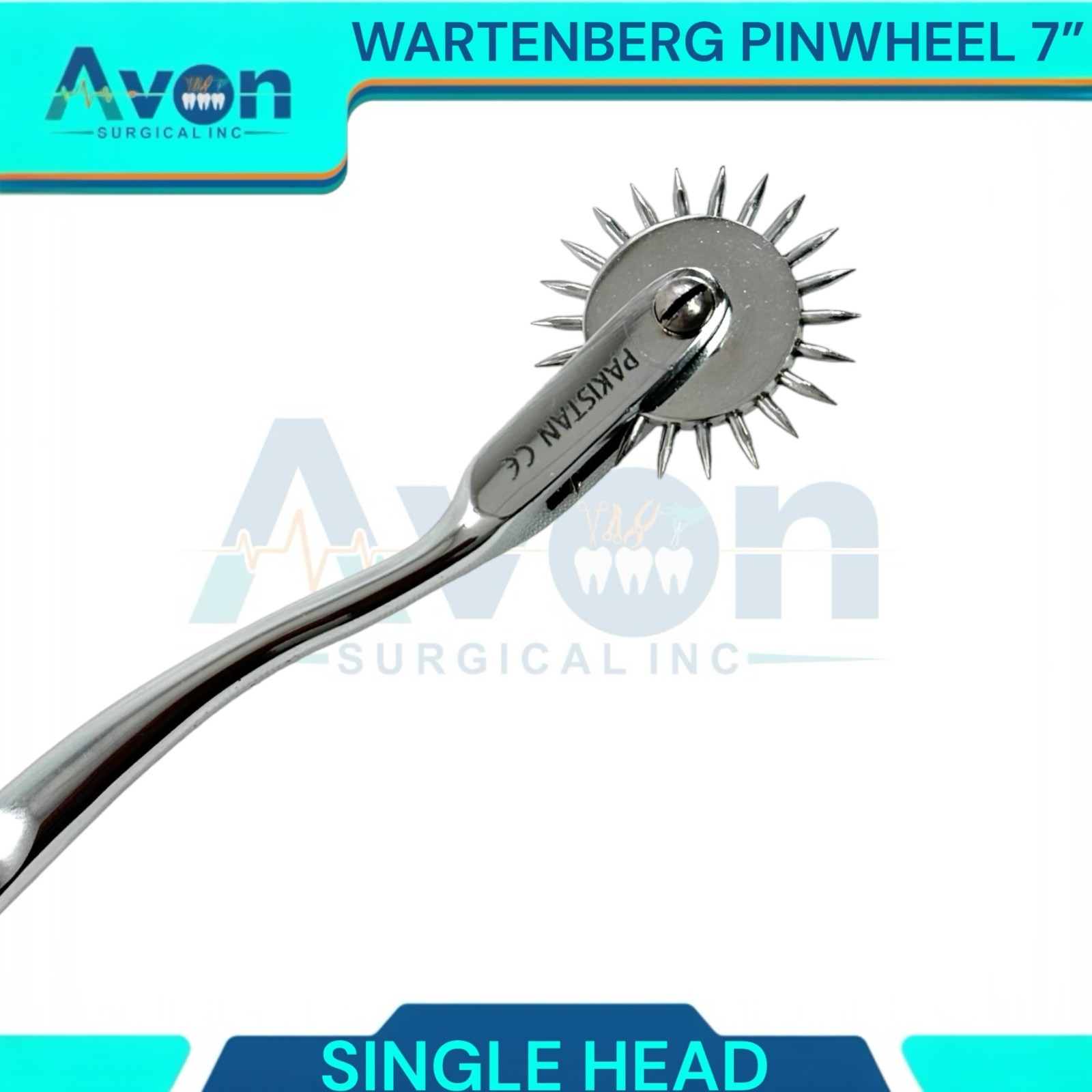1 EA Single Head Wartenberg Pinwheel 7in – Sensory Examination Device Neuro