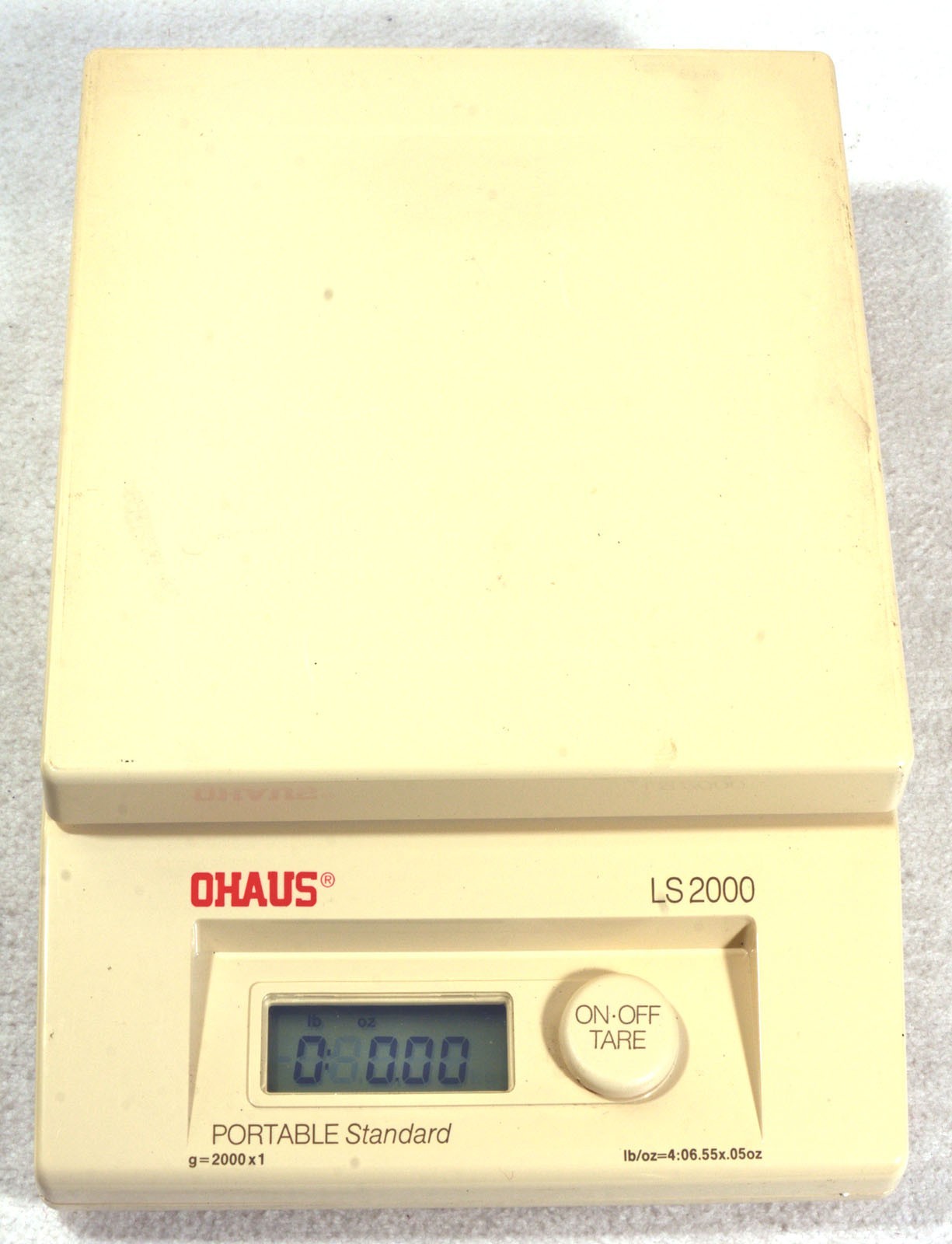 OHAUS Portable Electric Scale LS 2000, Max. Weight 4.4 Pounds