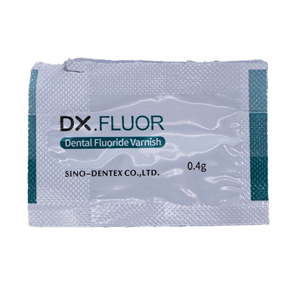 1 Pack Dental DX.FLUOR Fluoride Varnish 0.4g/bag Strawberry Scent 50 Bags