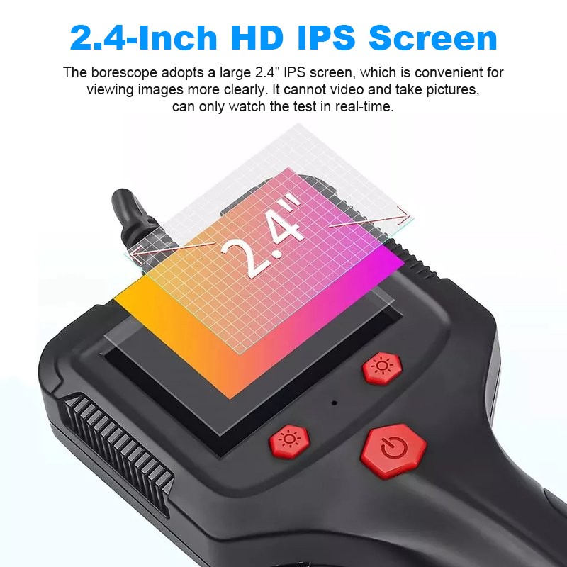 Endoscope Camera with Light, 1080P HD Borescope with 8 Adjustable Lights, IP67