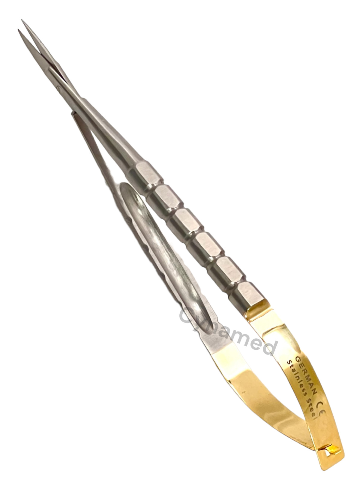 1 EA Castroviejo Scissors Straight Sharp 6in Gold Handle German Stainless Steel