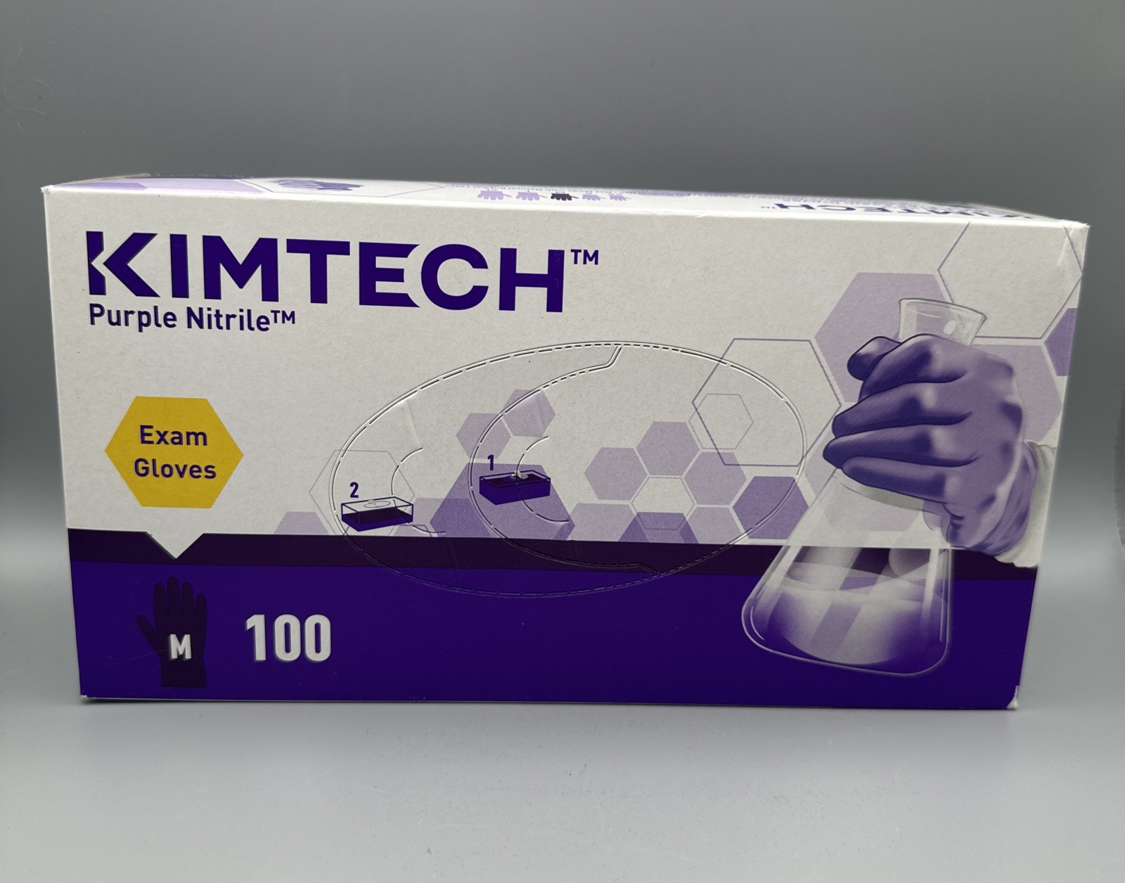 Kimtech Purple Nitrile Powder Free Exam Gloves MEDIUM 100 Count