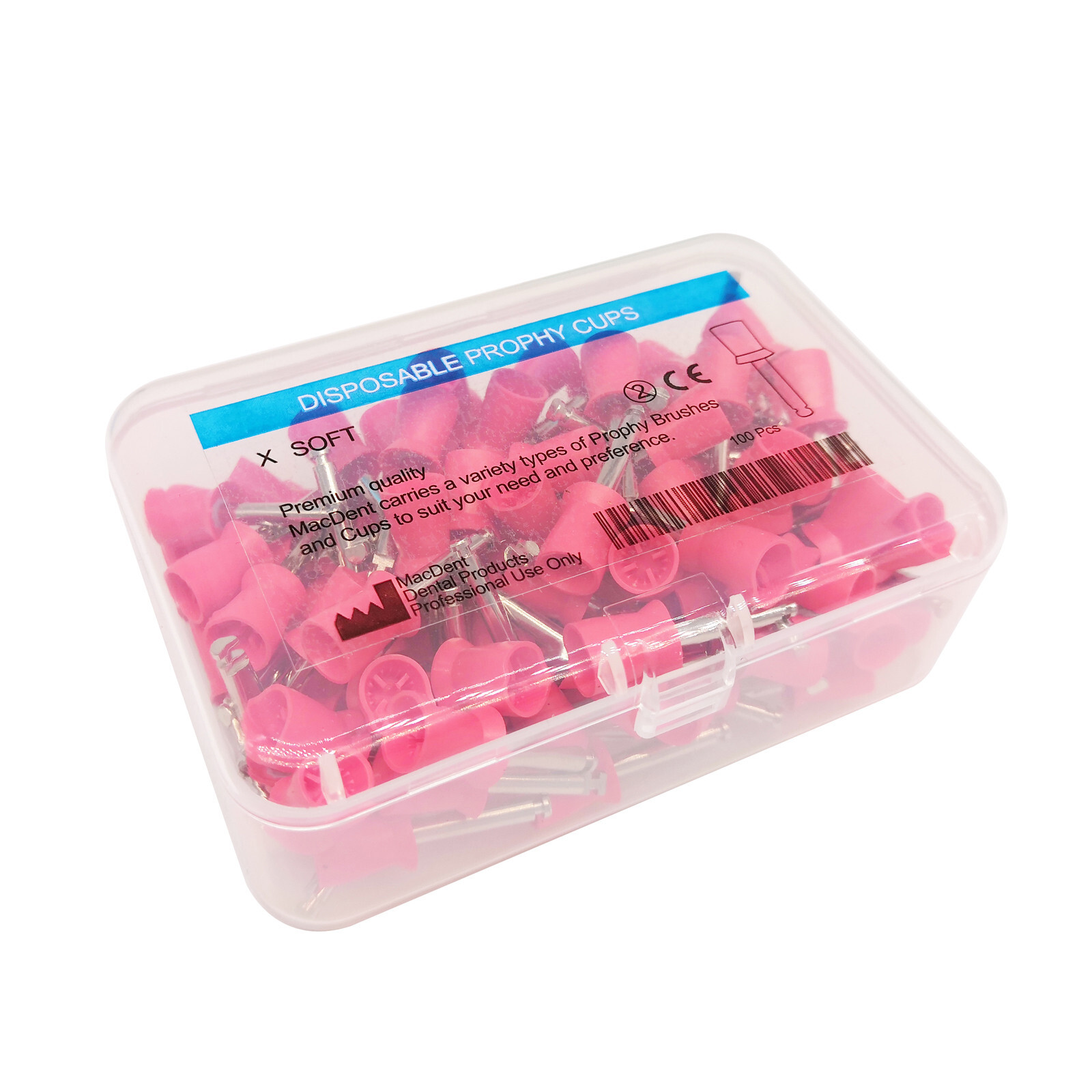 100Pcs Dental Polishing Cups Prophy Cup Rubber Latch Type DMXDENT