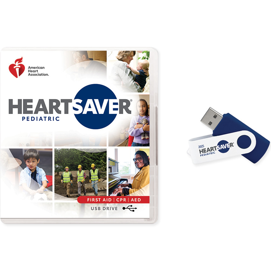 2025 AHA Heartsaver® Pediatric First Aid CPR AED Course Videos on USB Drive